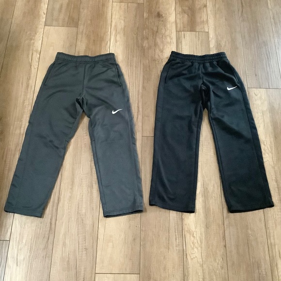 SOLD! Boys Sz Small Nike Therma-FIT Sweatpants Grey 699895-060 & Blk 853714-010 - Picture 1 of 16